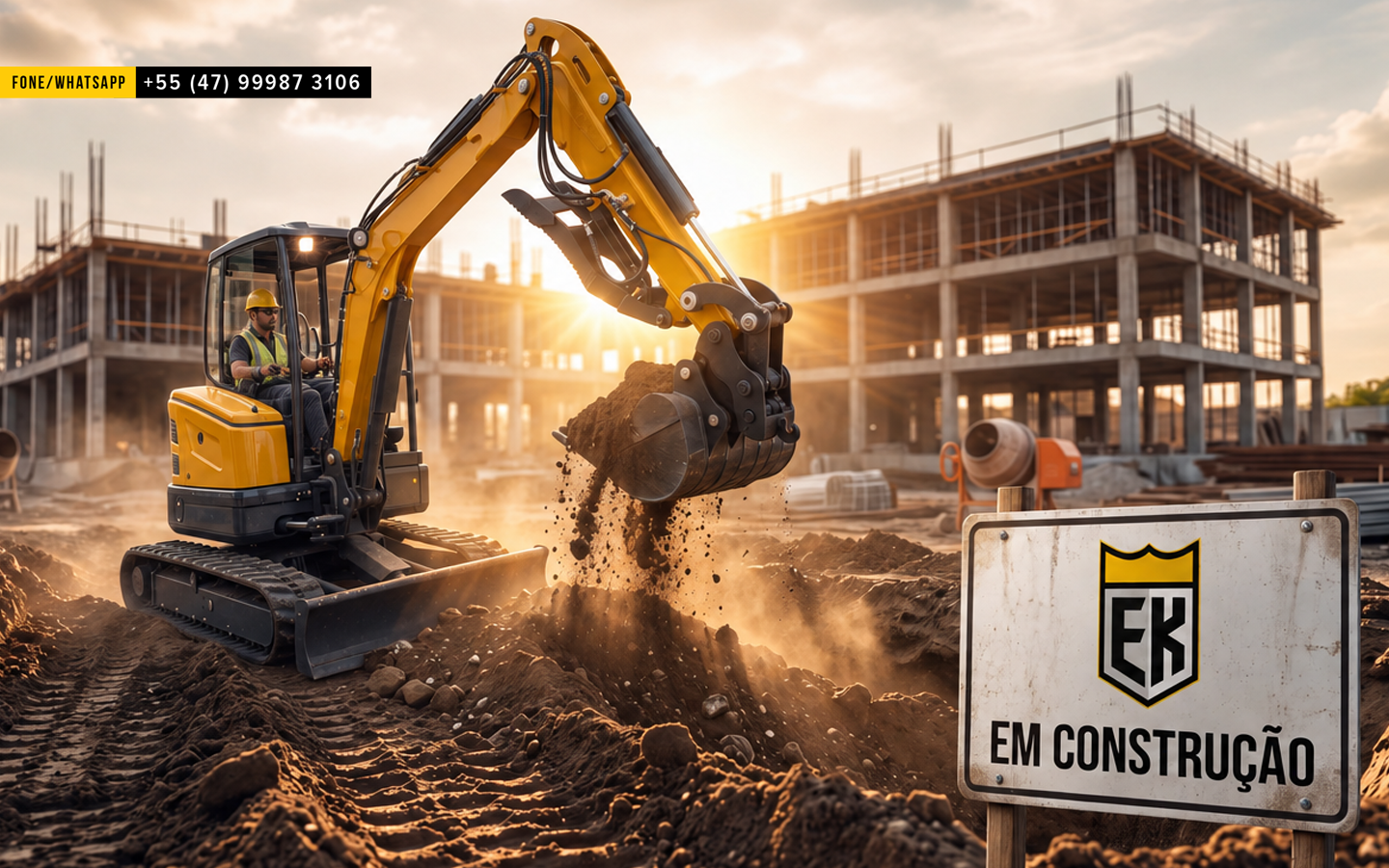 Escava King. Site em construção. Fone e WhatsApp: +55 (47) 99987-3106
